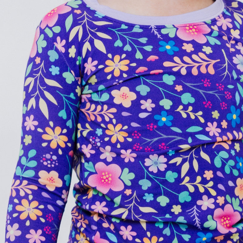 Orchid Gardens Long Sleeve Pajamas - Bam & Stitch