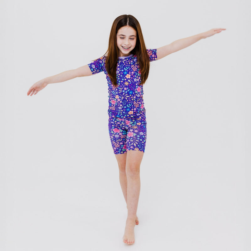 Orchid Gardens Short Sleeve Pajamas - Bam & Stitch