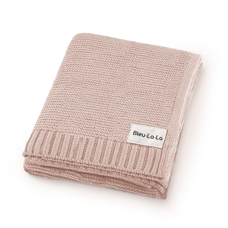 Heritage Knit Baby Blanket – 100% Organic Cotton Swaddle by Bleu La La