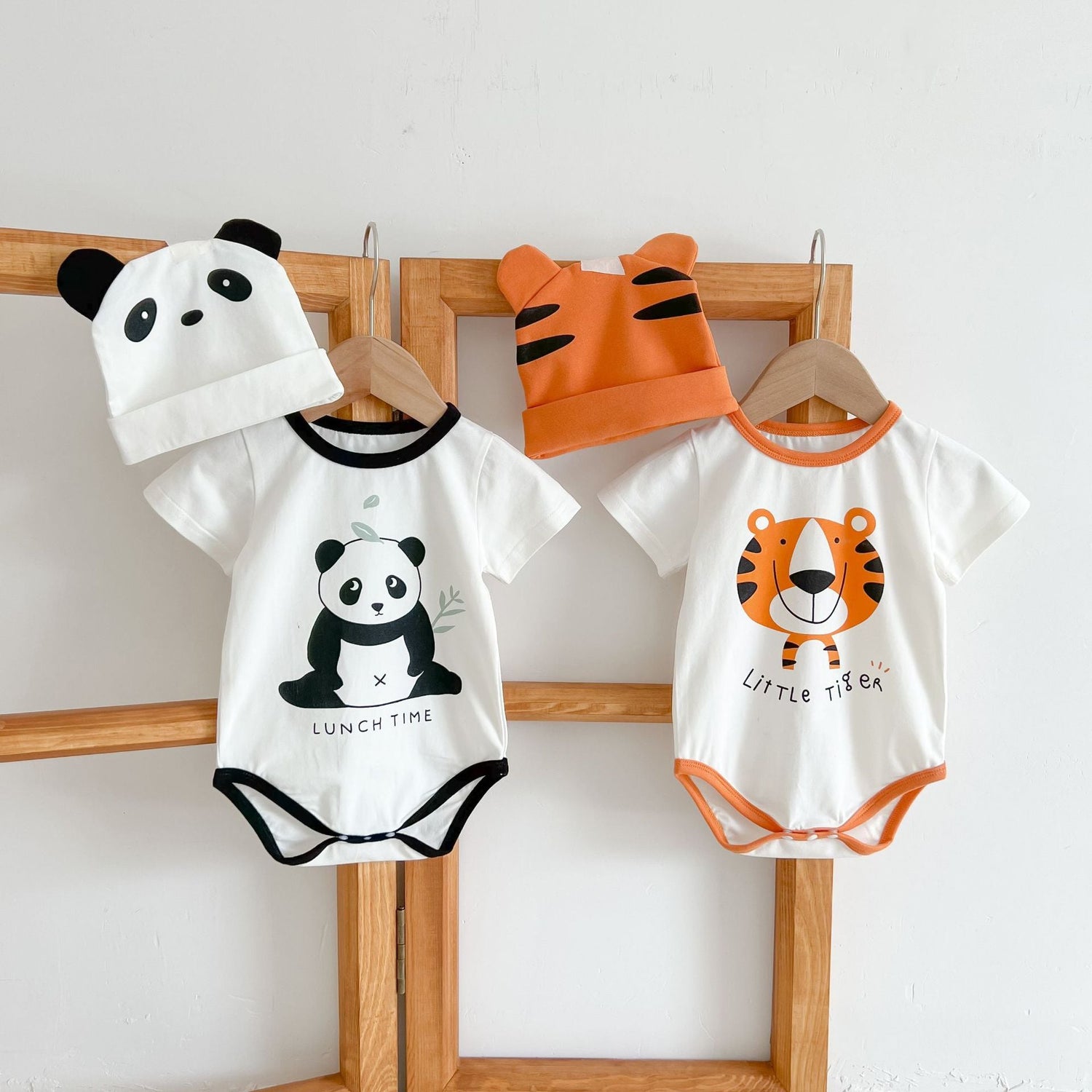 Baby Girl Cartoon Animal Print Round Collar Short-Sleeved Onesies, MyKids-USA®, Baby & Toddler Outerwear, MyKids-USA -  -  -  -  -  -  - 