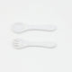 Baby Food Grade Complementary Food Training Silicone Spoon Fork Sets, MyKids-USA®, Spoon and Fork, MyKids-USA - Size/Age - Average Size (0-8Y) - Color - White -  -  - JM2204211443-A