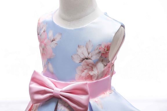 Baby Girl Floral Pattern Bow Tie Princess Tutu Dress Formal Dress, MyKids-USA®, Baby & Toddler Dresses, MyKids-USA -  -  -  -  -  -  - 