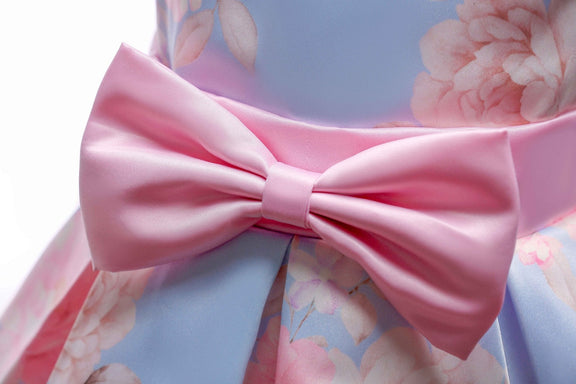 Baby Girl Floral Pattern Bow Tie Princess Tutu Dress Formal Dress, MyKids-USA®, Baby & Toddler Dresses, MyKids-USA -  -  -  -  -  -  - 