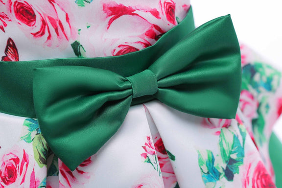 Baby Girl Floral Pattern Bow Tie Princess Tutu Dress Formal Dress, MyKids-USA®, Baby & Toddler Dresses, MyKids-USA -  -  -  -  -  -  - 