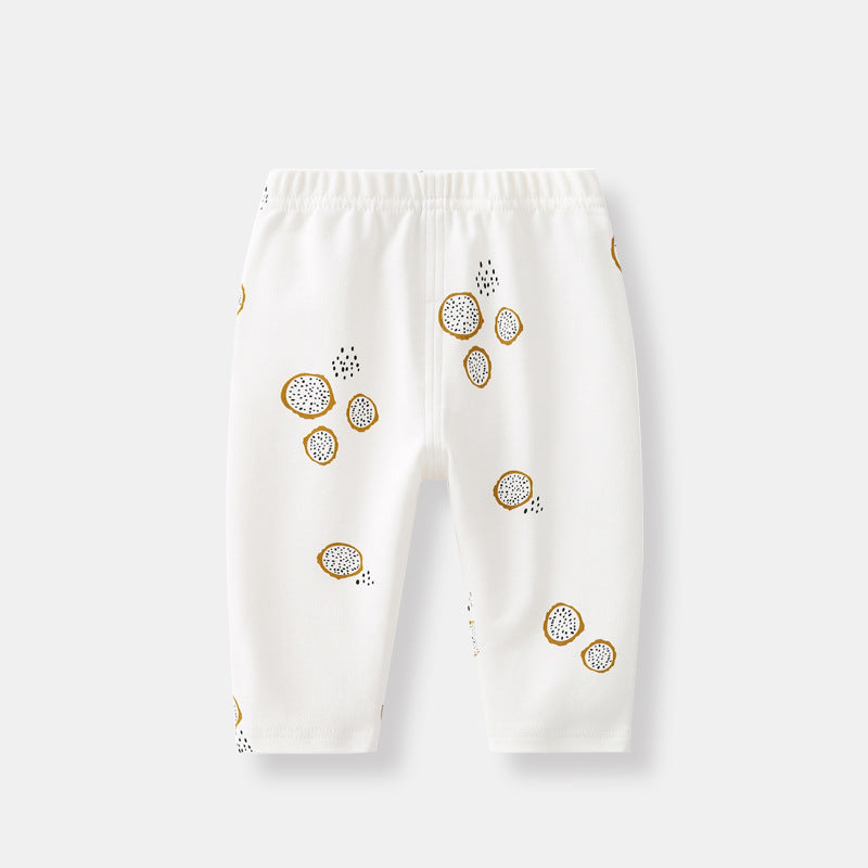 Baby Allover Fruit Graphic Trousers Long Pant, MyKids-USA®, Baby & Toddler Bottoms, MyKids-USA - Size/Age - 66 (3-6M) - Color - White -  -  - JM2205092050-C