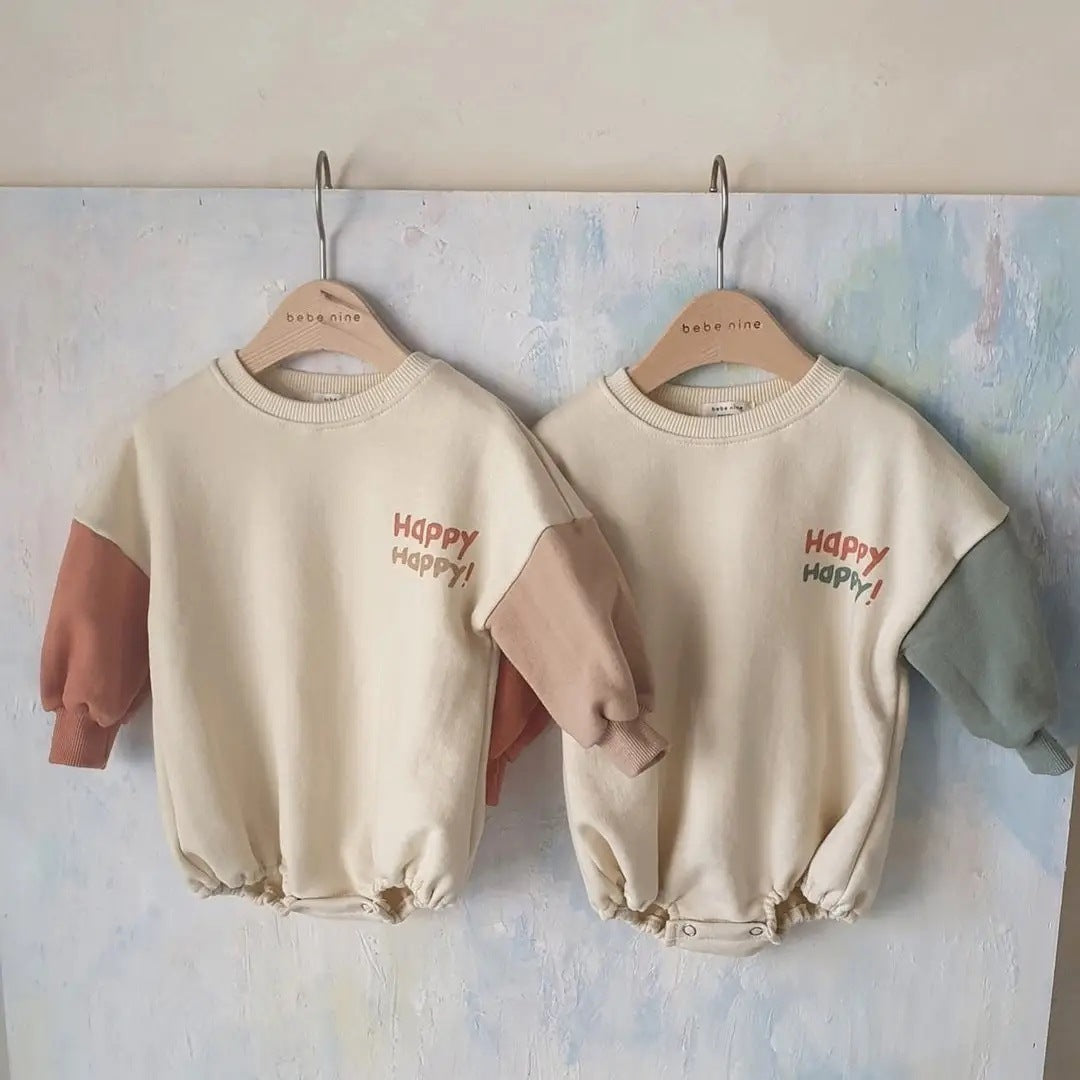 Baby Color blocking Sleeve Design Long Sleeve Bodysuit, MyKids-USA®, Jumpsuits & Rompers, MyKids-USA -  -  -  -  -  -  - 