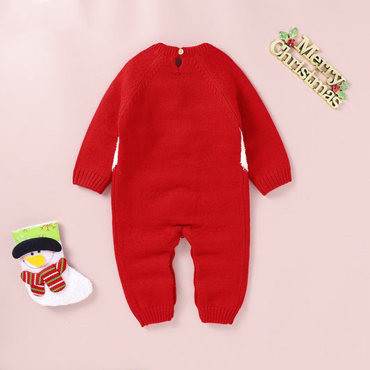 Baby Cartoon Christmas Pattern Long Sleeves Sweater Rompers, MyKids-USA®, Baby One-Pieces, MyKids-USA -  -  -  -  -  -  - 