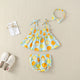 Baby Girl Lemon Fruit Print Sleeveless Dress Combo Short Pants In Sets, MyKids-USA®, Baby & Toddler Outerwear, MyKids-USA - Size/Age - 66 (3-6M) - Color - Blue -  -  - JM2203300952