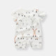 Baby 1pcs Rabbit Graphic Single Breasted Design Simply Jumpsuit Pajamas, MyKids-USA®, Baby One-Pieces, MyKids-USA - Size/Age - 66 (3-6M) - Color - White -  -  - JM2205091943