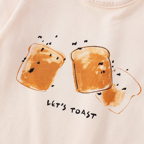 Baby Boy And Girl Bread Pattern Soft Cotton O-Neck Shirt, MyKids-USA®, Baby & Toddler Outerwear, MyKids-USA -  -  -  -  -  -  - 