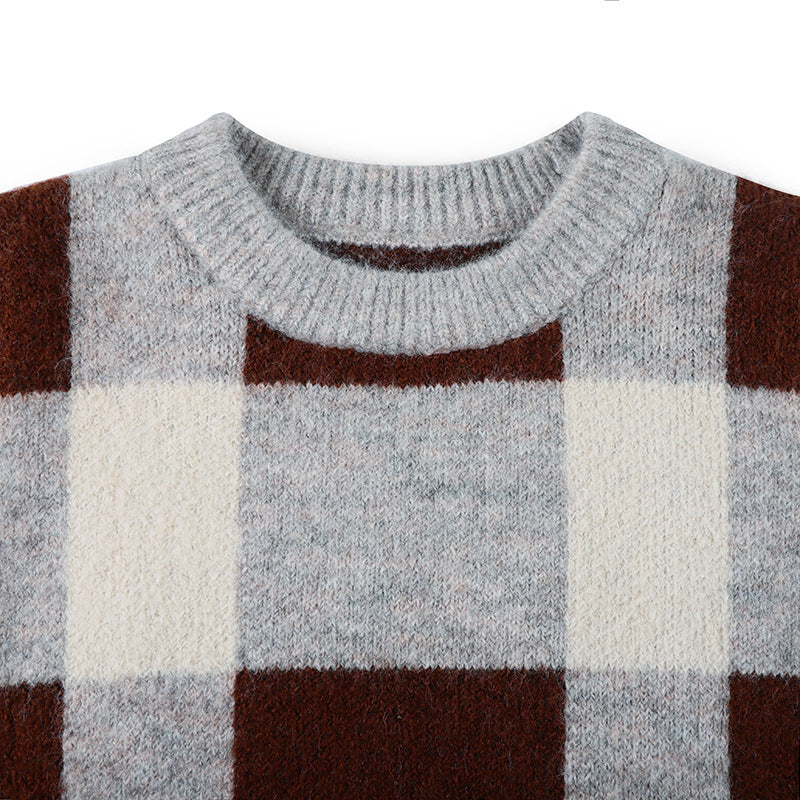 Baby Boy Plaid Graphic O-Neck Long Sleeves Western Classic Sweater, MyKids-USA®, Baby & Toddler Outerwear, MyKids-USA -  -  -  -  -  -  - 