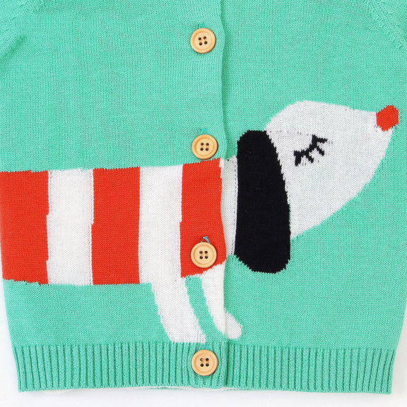 Baby Cartoon Dog Pattern Colorful Contrast Design Cardigan, MyKids-USA®, Baby & Toddler Outerwear, MyKids-USA -  -  -  -  -  -  - 