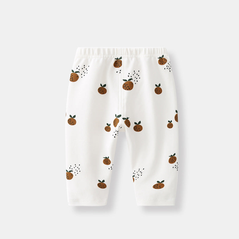 Baby Allover Fruit Graphic Trousers Long Pant, MyKids-USA®, Baby & Toddler Bottoms, MyKids-USA - Size/Age - 66 (3-6M) - Color - Brown -  -  - JM2205092050-B