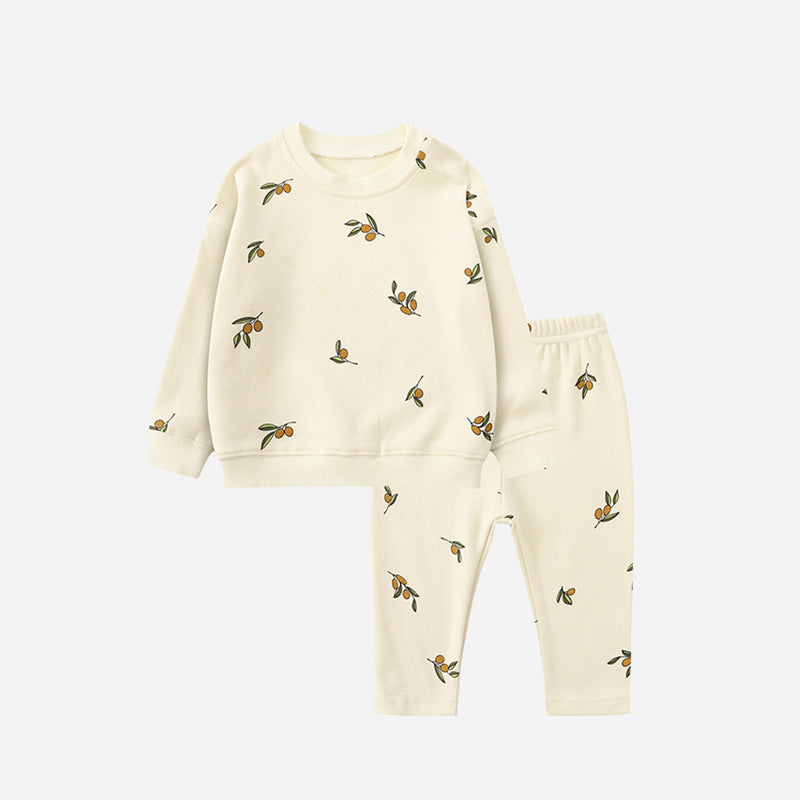 Baby 1pcs Print Pattern Tops Combo Trousers Underwear Cotton 2 Pieces Sets, MyKids-USA®, Baby & Toddler Outfits, MyKids-USA - Size/Age - 73 (6-9M) - Color - Beige -  -  - JM2207032016-B