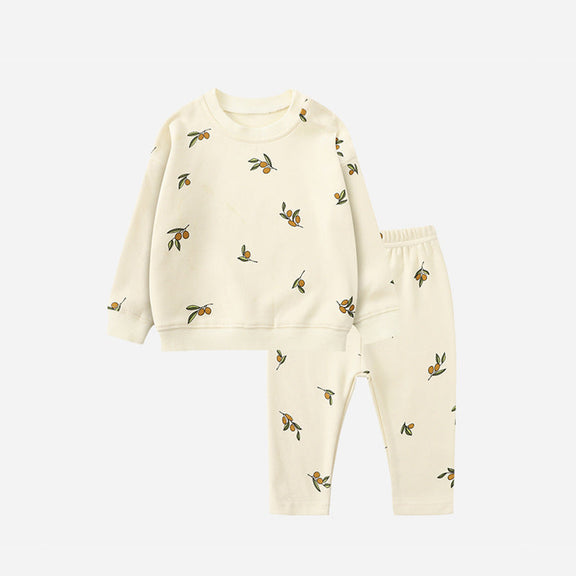 Baby 1pcs Print Pattern Tops Combo Trousers Underwear Cotton 2 Pieces Sets, MyKids-USA®, Baby & Toddler Outfits, MyKids-USA - Size/Age - 73 (6-9M) - Color - Beige -  -  - JM2207032016-B