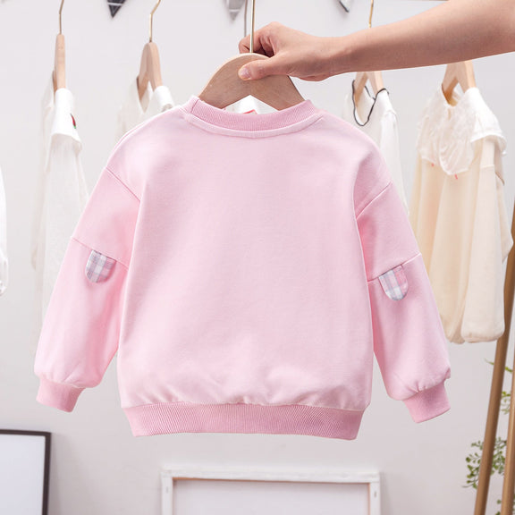 Baby Cartoon Bear Patched Graphic Kids Valentine’ Day Clothes Pullover Hoodies, MyKids-USA®, Baby & Toddler Outerwear, MyKids-USA -  -  -  -  -  -  - 