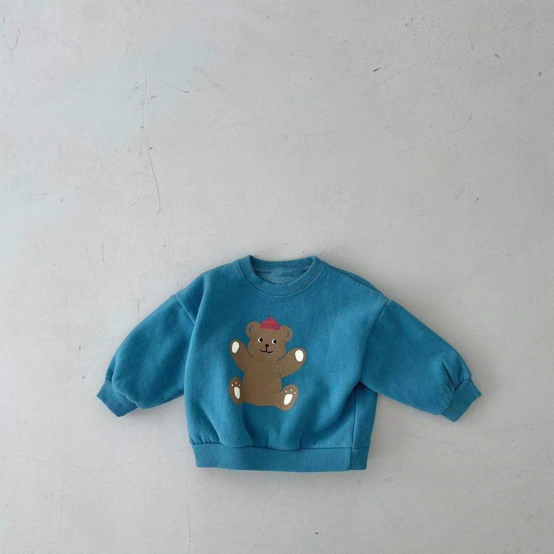 Baby  Cartoon Bear Graphic Long Sleeves Cotton Casual Hoodies, MyKids-USA®, Baby & Toddler Outerwear, MyKids-USA -  -  -  -  -  -  - 