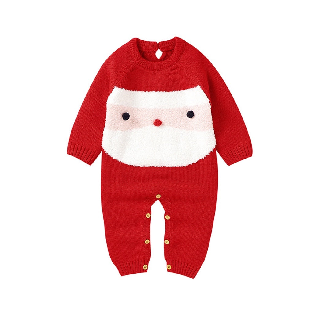 Baby Cartoon Christmas Pattern Long Sleeves Sweater Rompers, MyKids-USA®, Baby One-Pieces, MyKids-USA -  -  -  -  -  -  - 