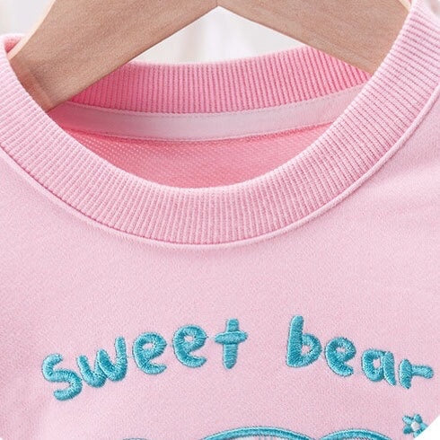 Baby Cartoon Bear Patched Graphic Kids Valentine’ Day Clothes Pullover Hoodies, MyKids-USA®, Baby & Toddler Outerwear, MyKids-USA -  -  -  -  -  -  - 