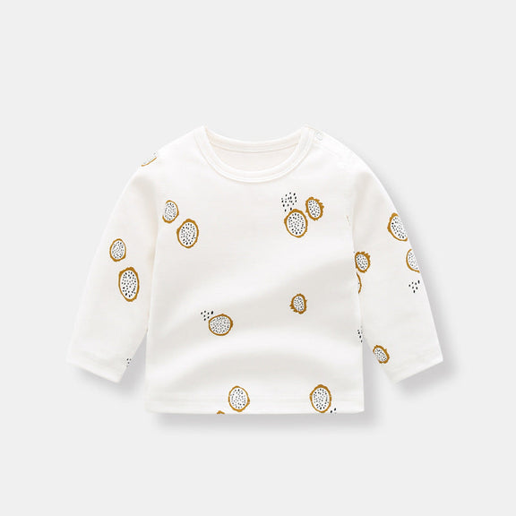 Baby 1pcs Allover Fruit Graphic Long Sleeve Bottoming Shirt & Trousers Sets, MyKids-USA®, Baby & Toddler Outfits, MyKids-USA -  -  -  -  -  -  - 
