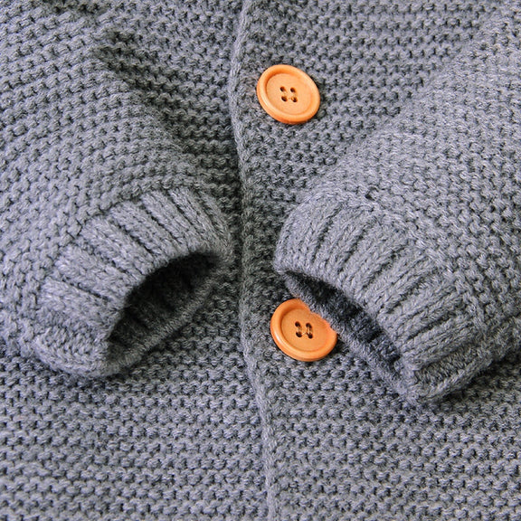 Baby Baby Cable Knitted Pattern Button Front Design Long Sleeve Warm Rompers & Hat, MyKids-USA®, Baby One-Pieces, MyKids-USA -  -  -  -  -  -  - 