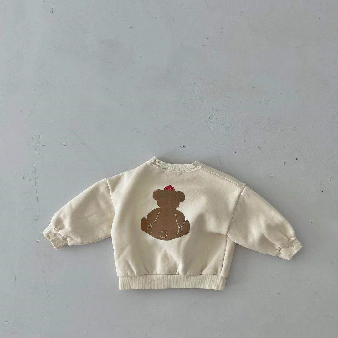 Baby  Cartoon Bear Graphic Long Sleeves Cotton Casual Hoodies, MyKids-USA®, Baby & Toddler Outerwear, MyKids-USA -  -  -  -  -  -  - 