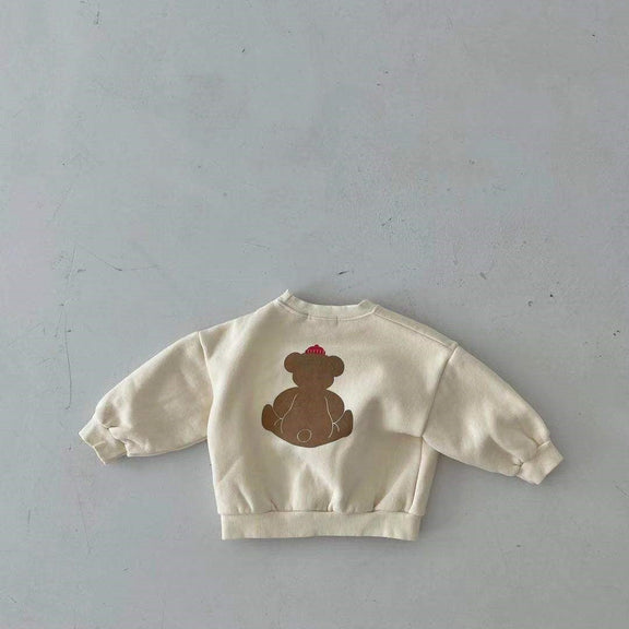 Baby  Cartoon Bear Graphic Long Sleeves Cotton Casual Hoodies, MyKids-USA®, Baby & Toddler Outerwear, MyKids-USA -  -  -  -  -  -  - 