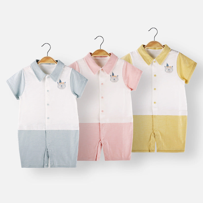 Baby Animal Print Single Breasted Design Color Matching Onesies, MyKids-USA®, Baby & Toddler Outfits, MyKids-USA -  -  -  -  -  -  - 