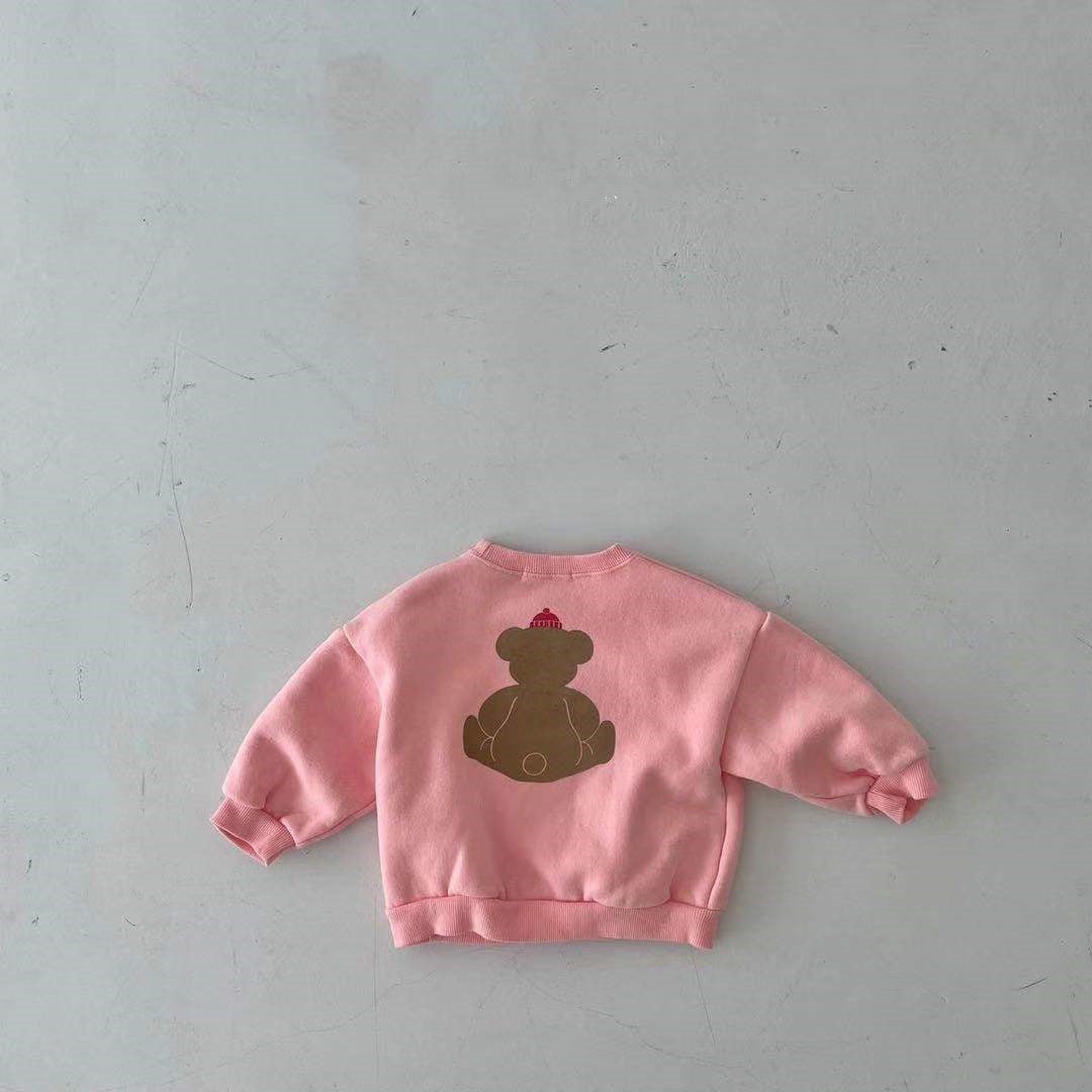 Baby  Cartoon Bear Graphic Long Sleeves Cotton Casual Hoodies, MyKids-USA®, Baby & Toddler Outerwear, MyKids-USA -  -  -  -  -  -  - 