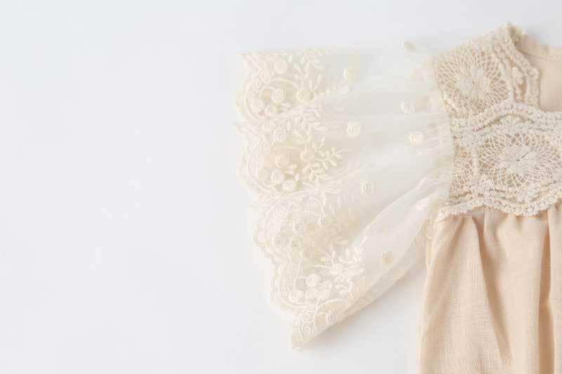Baby Girl Lace-Sleeved Combo Lace-Collared Solid Onesies, MyKids-USA®, Baby & Toddler Outfits, MyKids-USA -  -  -  -  -  -  - 