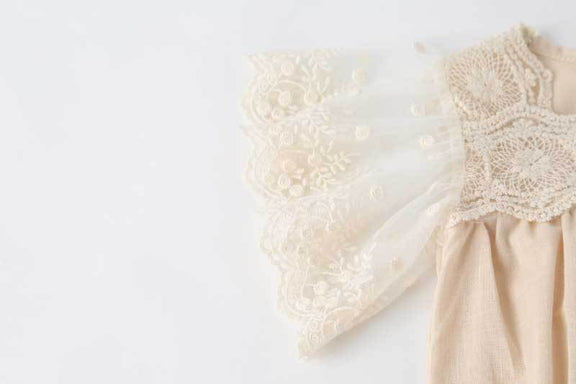 Baby Girl Lace-Sleeved Combo Lace-Collared Solid Onesies, MyKids-USA®, Baby & Toddler Outfits, MyKids-USA -  -  -  -  -  -  - 