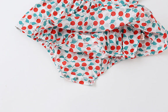 Baby Girl Cherry Print Sleeveless Onesies With Headband, MyKids-USA®, Baby & Toddler Outfits, MyKids-USA -  -  -  -  -  -  - 