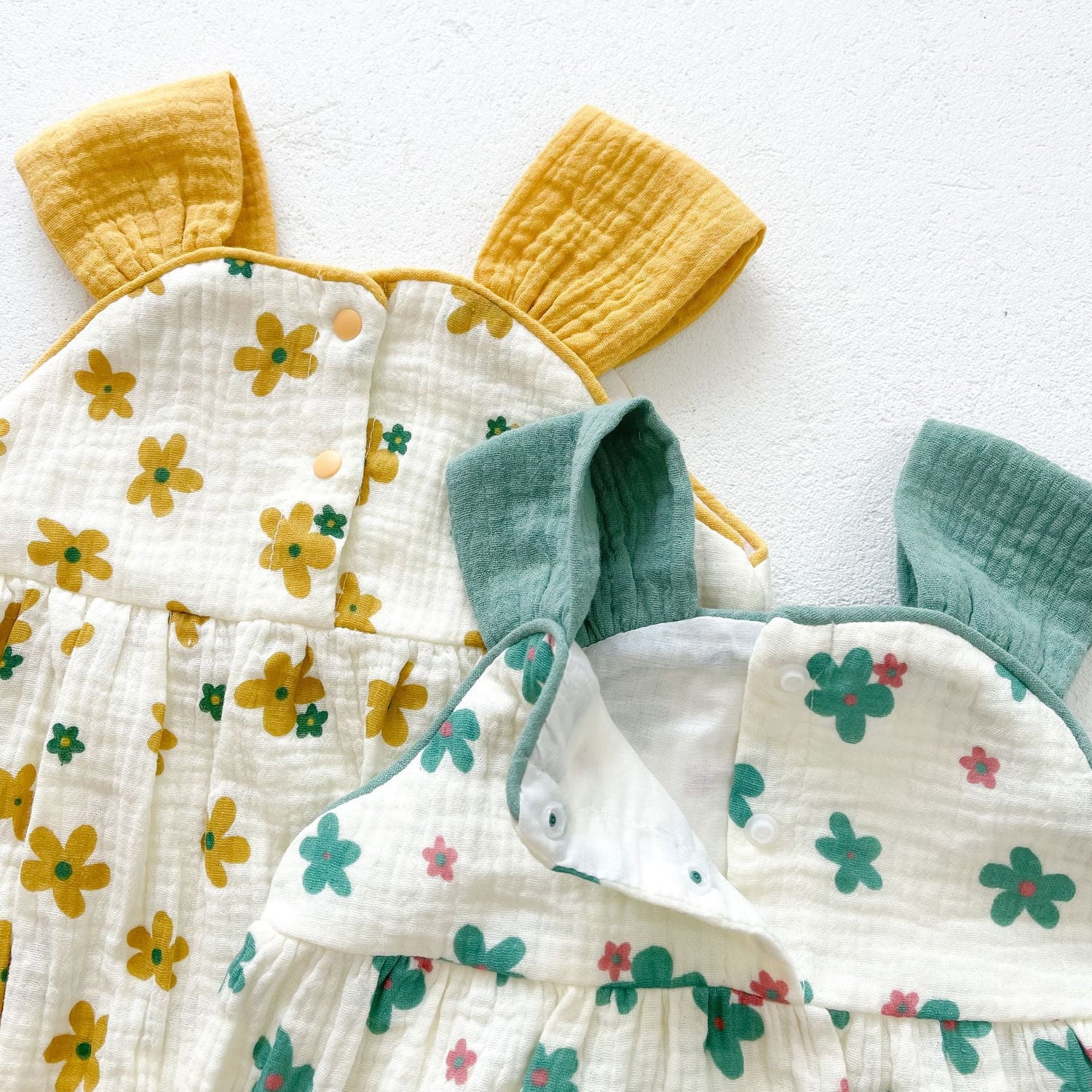 Baby Girl Floral Print Sleeveless Suspenders Onesies, MyKids-USA®, Baby & Toddler Outfits, MyKids-USA -  -  -  -  -  -  - 