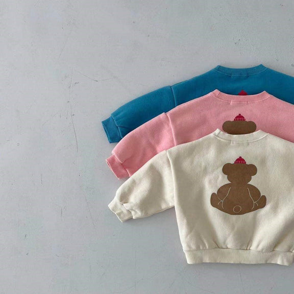Baby  Cartoon Bear Graphic Long Sleeves Cotton Casual Hoodies, MyKids-USA®, Baby & Toddler Outerwear, MyKids-USA -  -  -  -  -  -  - 