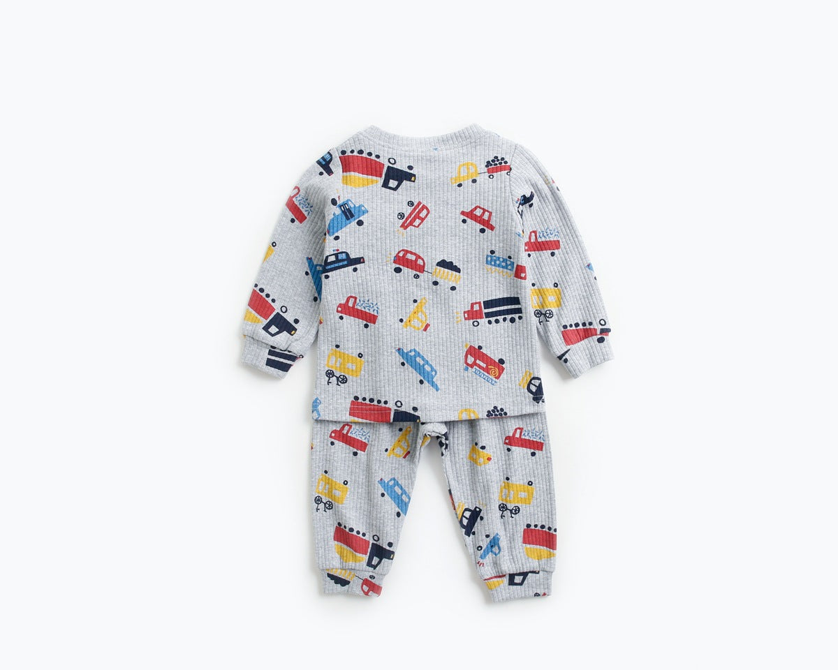 Baby 2pcs Cartoon Graphic Soft Cotton Shirt Combo Pants Sets Tracksuit, MyKids-USA®, Baby & Toddler Outfits, MyKids-USA - Size/Age - 66 (3-6M) - Color - Grey -  -  - JM2206142028