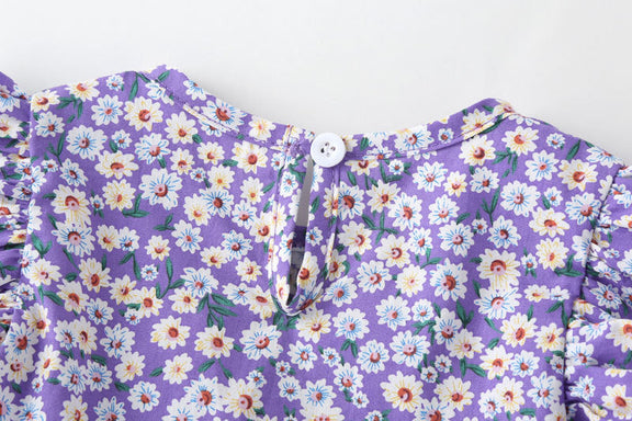 Baby Girl Floral Print Onesies With Headband In Summer Outfit Wearing, MyKids-USA®, Baby & Toddler Outfits, MyKids-USA -  -  -  -  -  -  - 