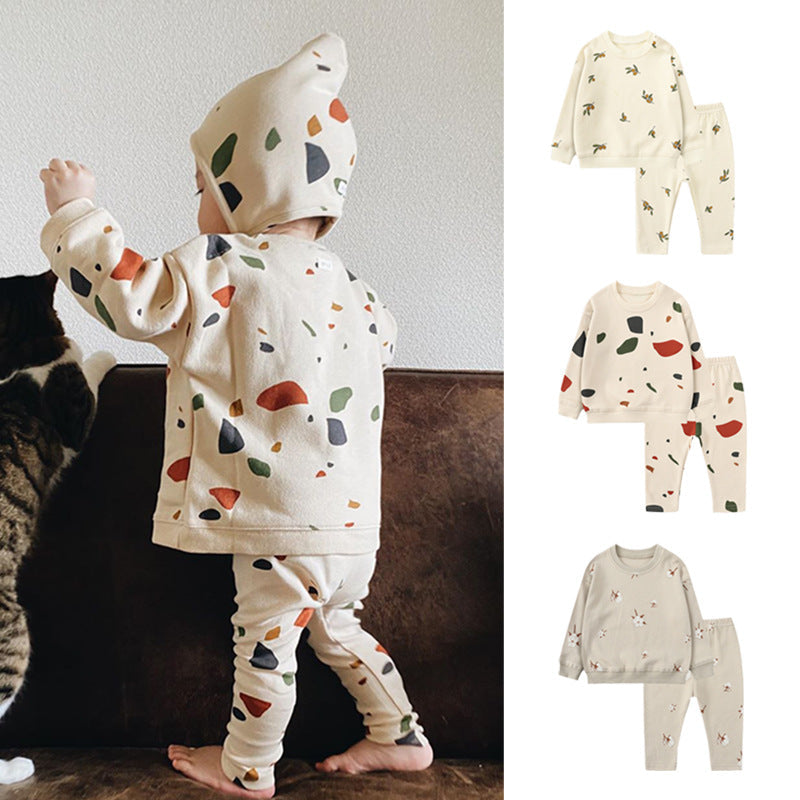 Baby 1pcs Print Pattern Tops Combo Trousers Underwear Cotton 2 Pieces Sets, MyKids-USA®, Baby & Toddler Outfits, MyKids-USA -  -  -  -  -  -  - 