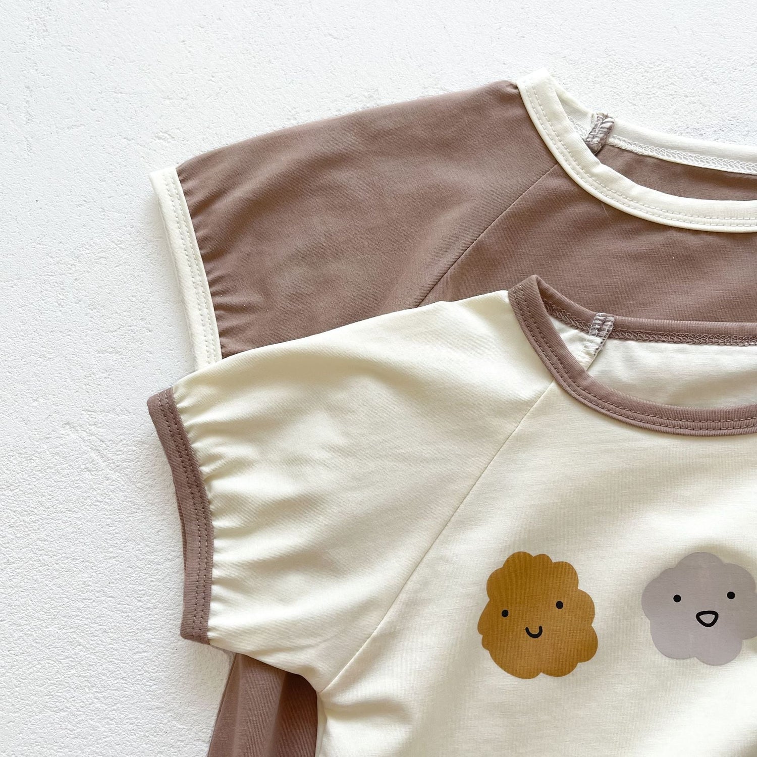 Baby Girl Cute Smile Face Print Short-Sleeved Round Collar Simpfy Onesies, MyKids-USA®, Baby & Toddler Outfits, MyKids-USA -  -  -  -  -  -  - 