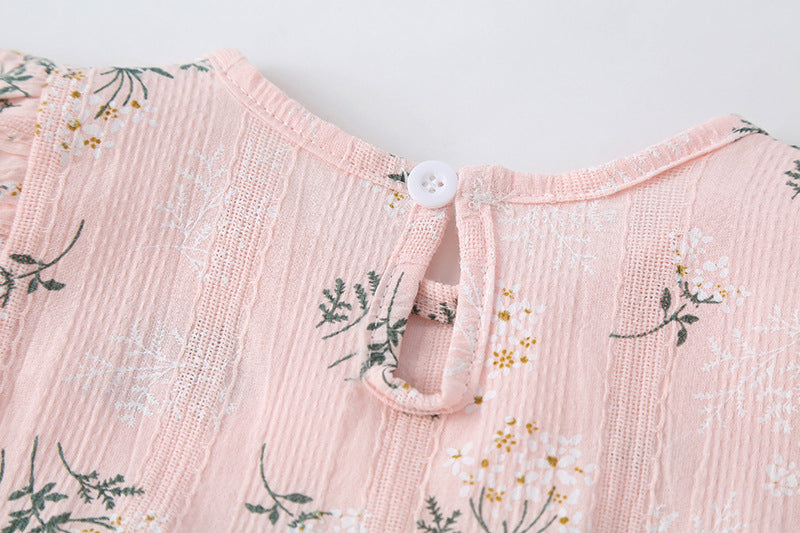 Baby Girl Floral Print Round-Collared Combo Headband, MyKids-USA®, Baby & Toddler Outfits, MyKids-USA -  -  -  -  -  -  - 