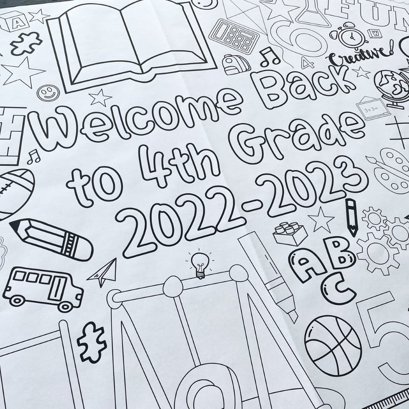School Coloring Tablecloth