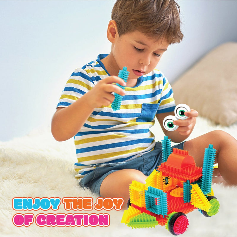 Contixo ST5 Bristle Shape 3D STEM Building Tiles (144 Pieces)