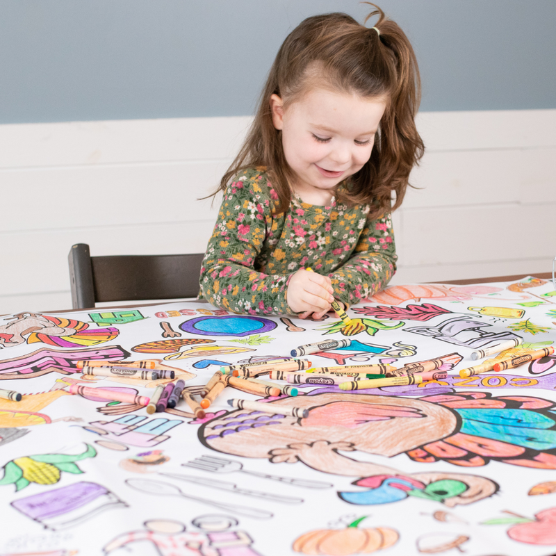 Thanksgiving Kids Coloring Tablecloth