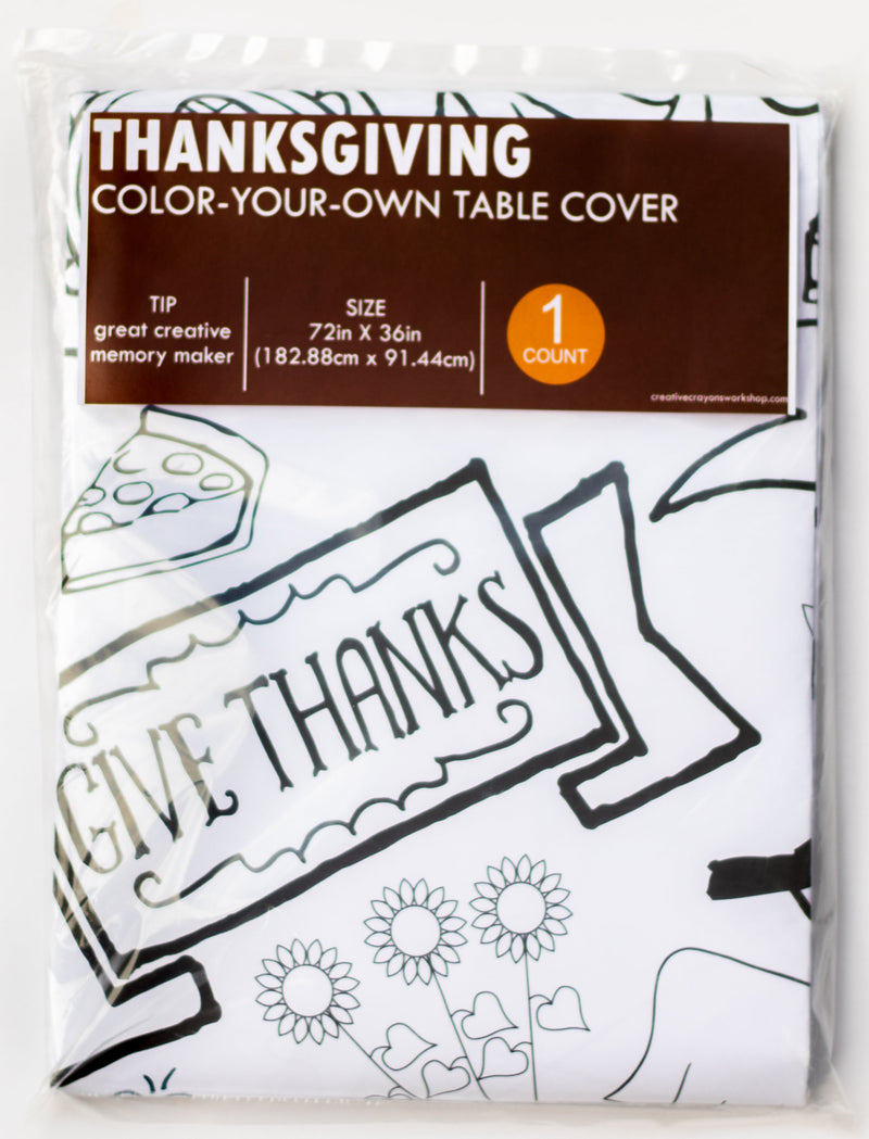 Thanksgiving Kids Coloring Tablecloth