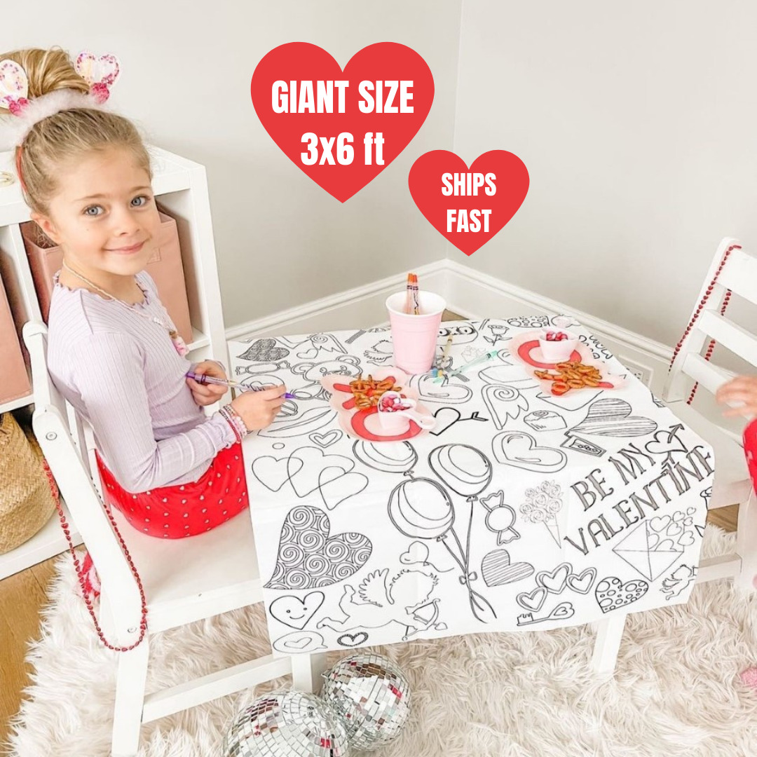 Valentine’s Coloring Tablecloth