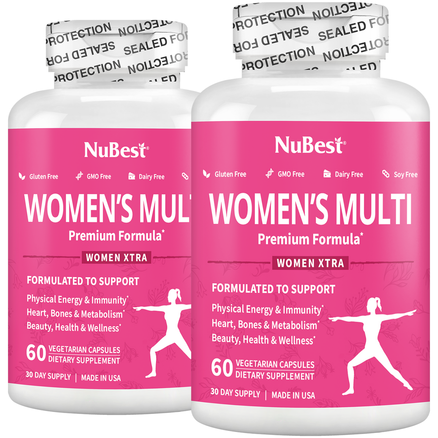 Women's Multi, Women Xtra, Immunity, Energy & Beauty Formula, 60 Vegan Capsules - NuBest Nutrition®