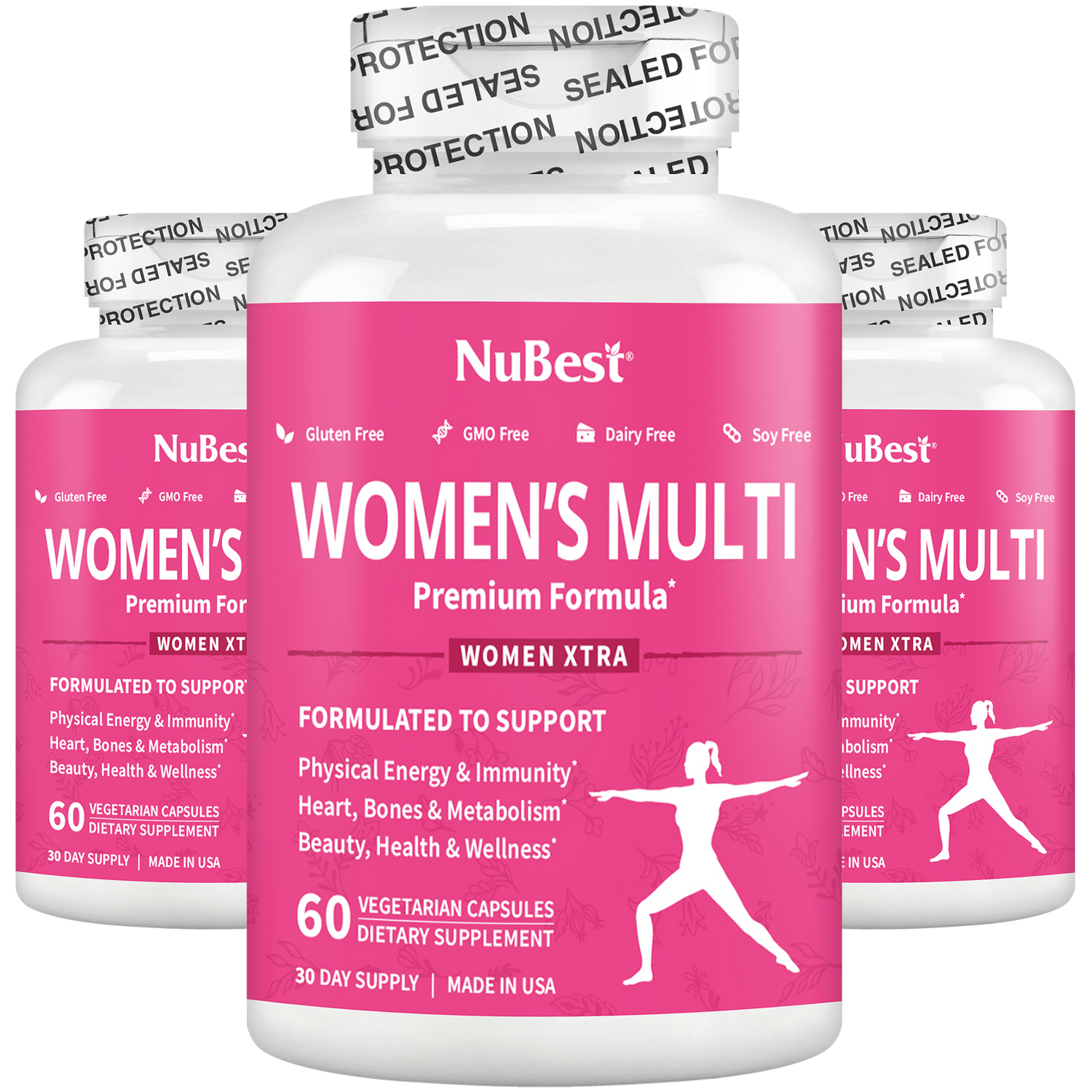 Women's Multi, Women Xtra, Immunity, Energy & Beauty Formula, 60 Vegan Capsules - NuBest Nutrition®