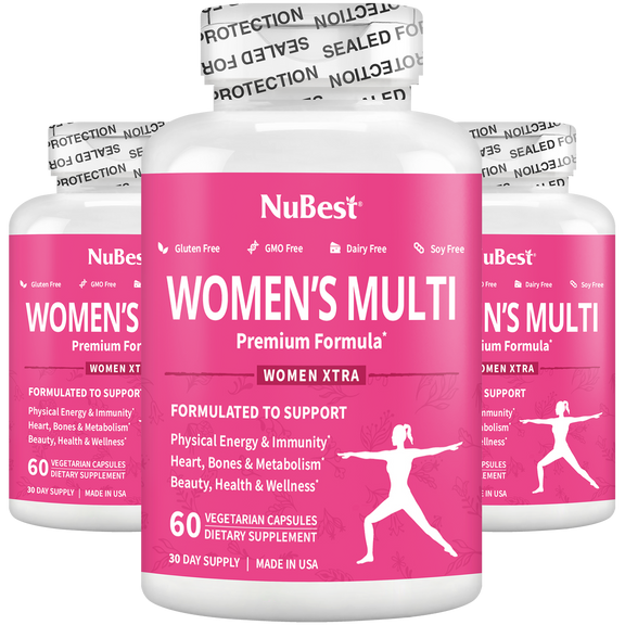Women's Multi, Women Xtra, Immunity, Energy & Beauty Formula, 60 Vegan Capsules - NuBest Nutrition®