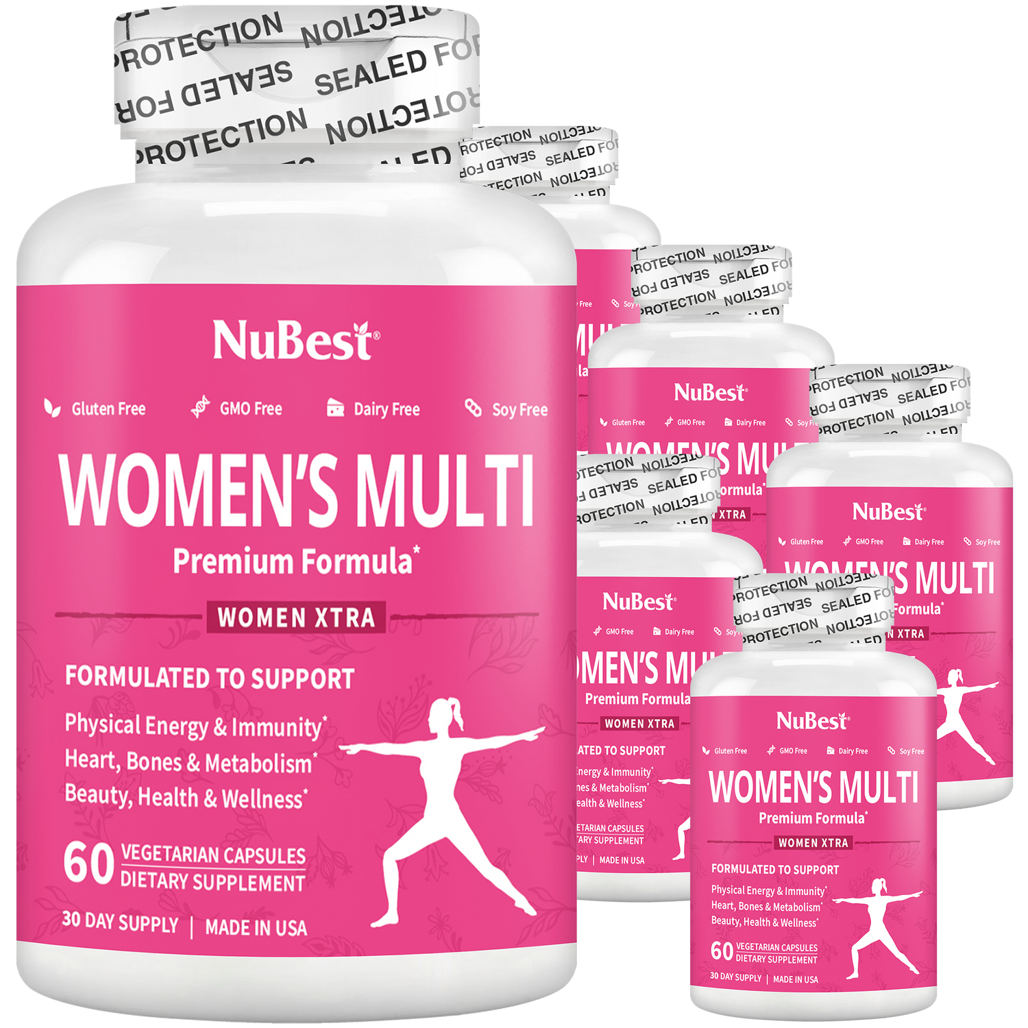Women's Multi, Women Xtra, Immunity, Energy & Beauty Formula, 60 Vegan Capsules - NuBest Nutrition®